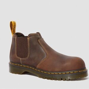 DR DOC MARTENS Steel Toe Leather Work Furness Chelsea Boot Brown 10